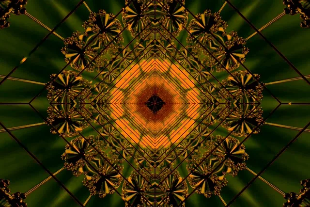 네온 터널 주황 다이아몬드 소용돌이 VJ Loop 3:2 서피스 60fps 화면보호기