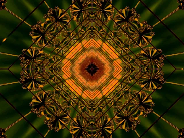 Túnel de Neó Vòrtex de Diamant Taronja VJLoops 4:3 Clàssic 60fps Estalvi de Pantalla