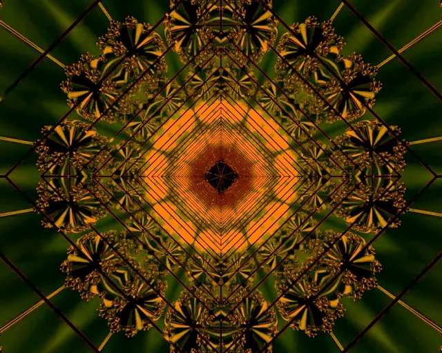 Neon Tunnel Orange Diamond Vortex Vj Loop 5:4 Industrial 60fps Screensaver