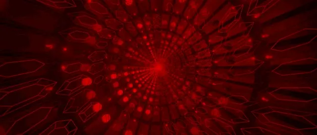 Red Neon Tunnel Crystal Vortex VJ Loop 21:9 Ultrawide 60fps Screensaver
