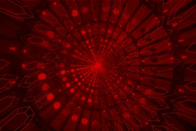 Túnel de Neón Rojo Vórtice Cristal VJLoops 3:2 Surface 60fps Salvapantallas