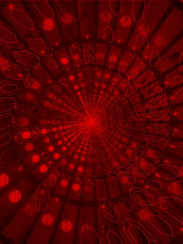 Kristal Gorria Neon Tunela VJLoops 3:4 iPad Erretratua 60fps Pantaila-babeslea