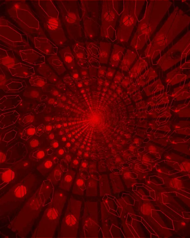 Cristall Vermell Vòrtex Túnel de Neó VJ Loop 4:5 Instagram 60fps Protector de Pantalla