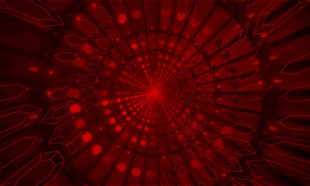 Crveni Kristal Neon Tunel Vorteks Čuvar ekrana 60fps 5:3 wide VJLoops