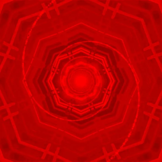 Red Neon Tunnel Octagon Vortex Vj Loop 1:1 Square 60fps Screensaver