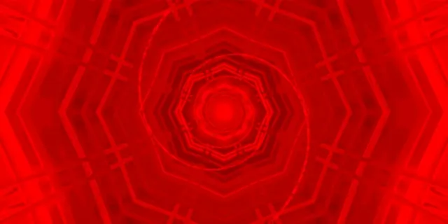 Red Octagon Neon Tunnel Vj Loop 2:1 Univisium 60fps Screensaver