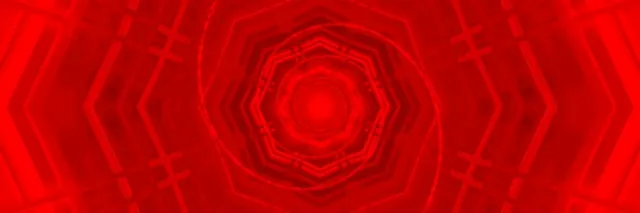 Vórtex Octógono Túnel Neon Vermello Vj Loop 3:1 Triple Ancho 60fps Protector de Pantalla