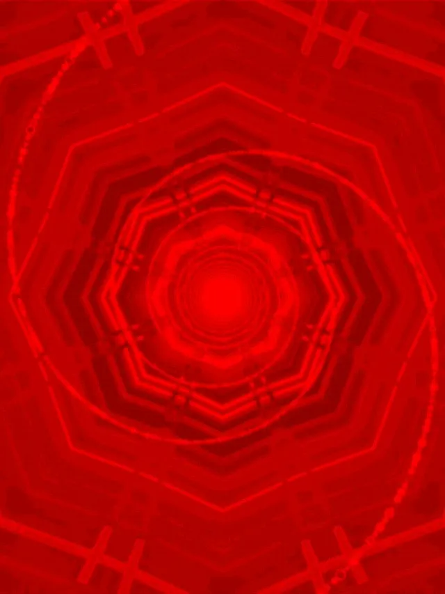 Túnel de Neó Vermell Vòrtex Octàgon Vj Loop 3:4 iPad Vertical 60fps Protector de Pantalla