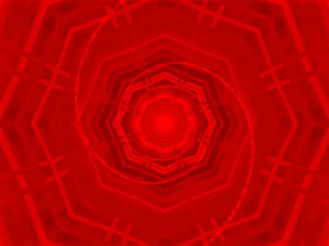 Túnel de Neó Vòrtex Octàgon Vermell VJ Loop 4:3 Clàssic 60fps Protector de Pantalla
