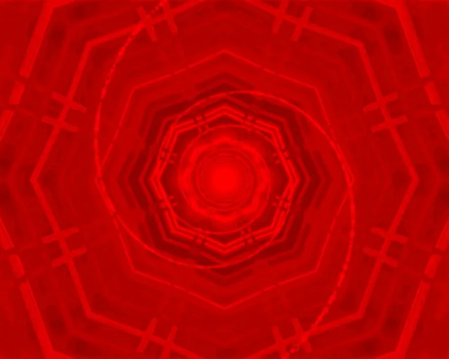 Red Neon Tunnel Octagon Vortex Vj Loop 5:4 Industrial 60fps Screensaver