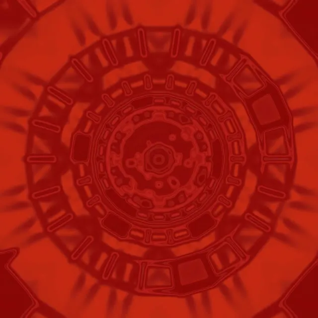Red Neon Tunnel Mandala Vortex 1:1 Square 60fps Screensaver Vj Loop