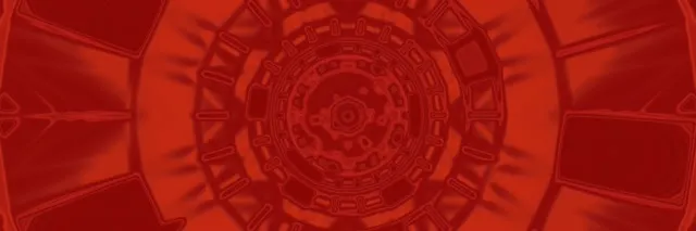 Mandala Vermell Túnel de Neó VJ Loop 3:1 Triple Wide 60fps Protector de Pantalla