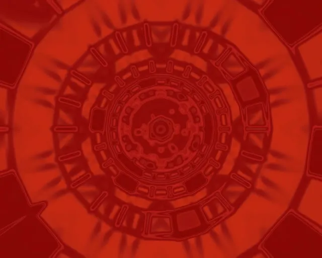 Red Túnel Neón Mandala Vortex Vj Loop 5:4 Industrial 60fps Screensaver