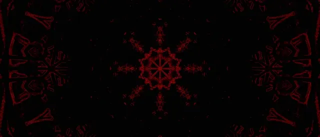 Red Fractal Kaleidoscope Neon Tunnel VJ Loop 21:9 Ultrawide 60fps Screensaver
