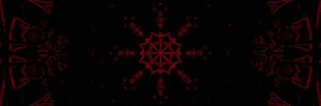 Terowong Neon Kaleidoscope Merah 3:1 Triple Wide 60fps VJ Loop Screensaver