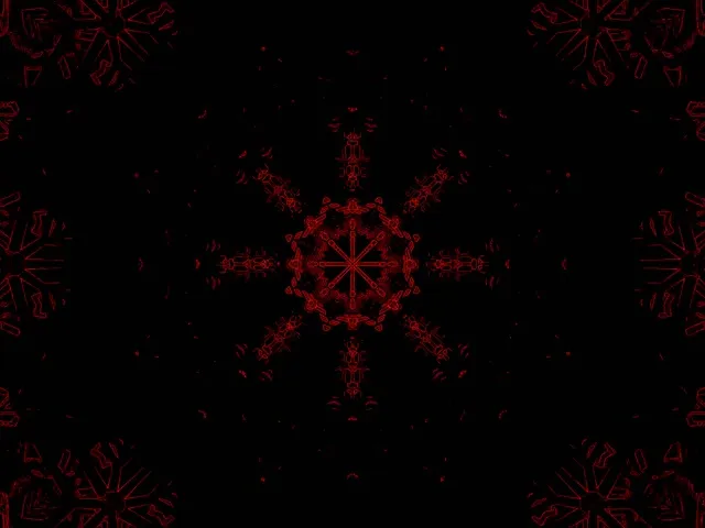 Rdeči Geometrijski Kaleidoskop Neonska Proga 60fps 4:3 Classic VJLoops Screensaver