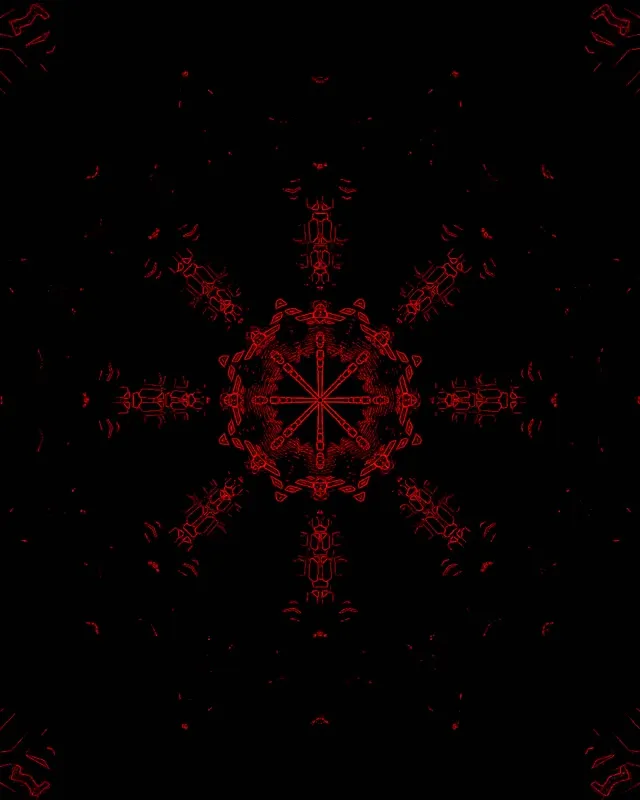 Túnel de Neón Caleidoscopio Vermello 4:5 Instagram 60fps Protector VJ Loop