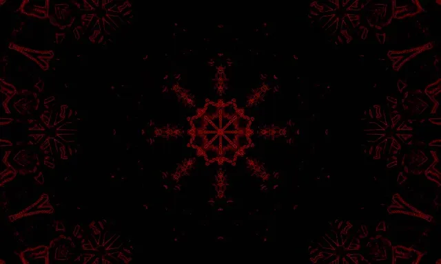 Red Neon Tunnel Kaleidoscope Vortex 5:3 Wide 60fps Screensaver Loop