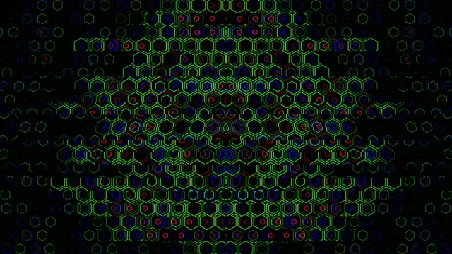 Digital Hexagon Network Animation 4K