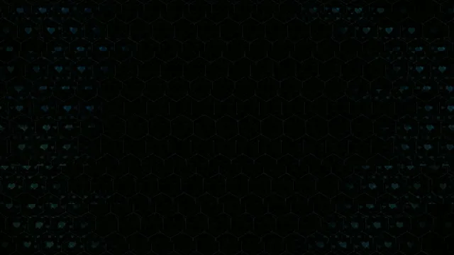 Digital hexagon network with blue heart icons 4K UHD background