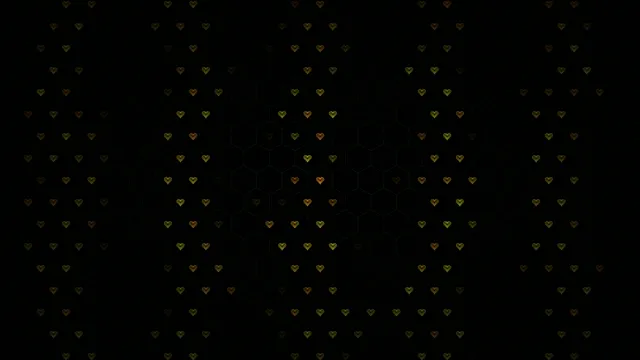 Elegant 4K falling golden hearts looping motion background