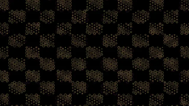 Elegant gold hexagon pattern 4K UHD motion background for broadcast