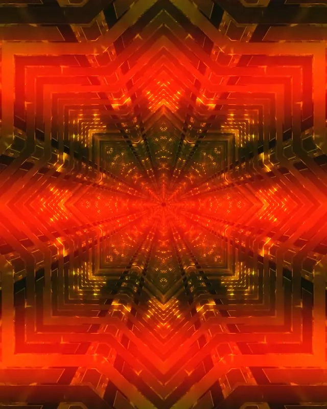 Caleidoscopi Fractal Ardent Túnel de Neó 4:5 Instagram 60fps Protector de Pantalla VJLoops