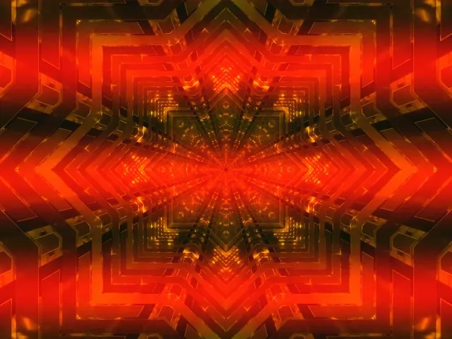 Caleidoscopio Infuocato Tunnel Neon 4:3 Classic 60fps Screensaver VJ Loop