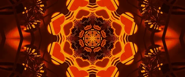 Vj loop Neon Tunnel Fiery Kaleidoscope Octagon 2.39:1 Cinemascope 60fps Screensaver