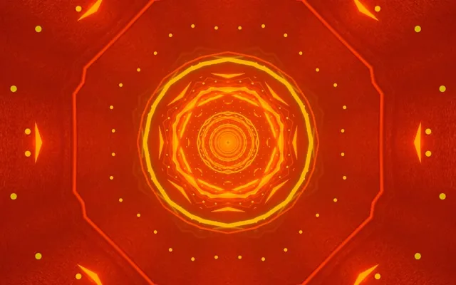 Neon Tunnel Fiery Octagon Vortex Vj Loop 60fps 16:10 Macbook Screensaver
