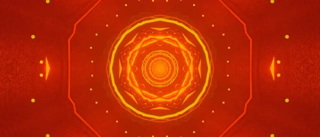 Neon Tunnel Fire Octagon Vortex Screensaver 21:9 Ultrawide 60fps Vj Loop