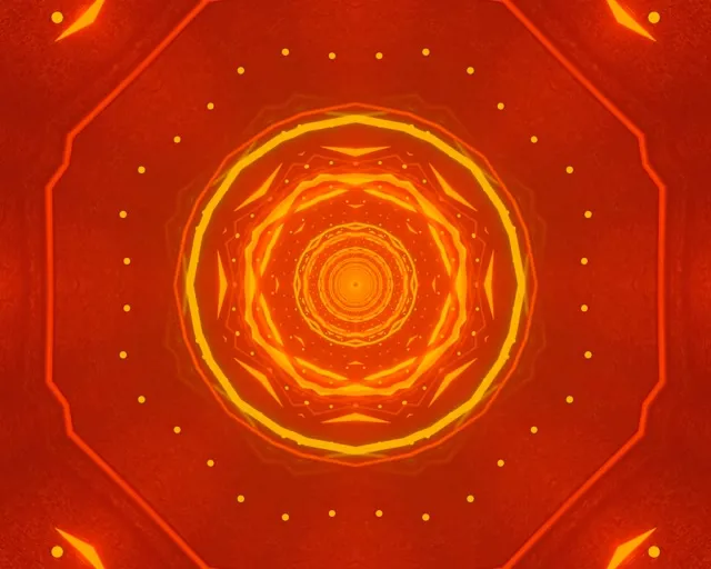 Túnel Neon Octógono Vórtice Ardente Vj Loop 60fps 5:4 Industrial Protector de Pantalla