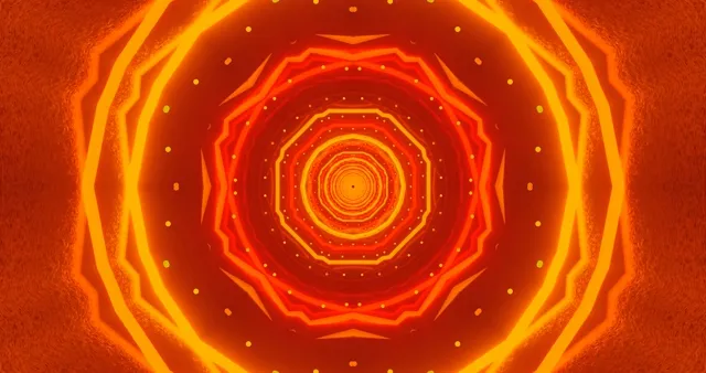 Fiery Neon Tunnel Screensaver 4K UHD 60fps VJ Loop