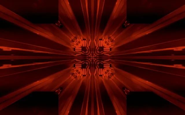 Red Fractal Kaleidoscope Neon Tunnel Vj Loop 16:10 Macbook 60fps Screensaver