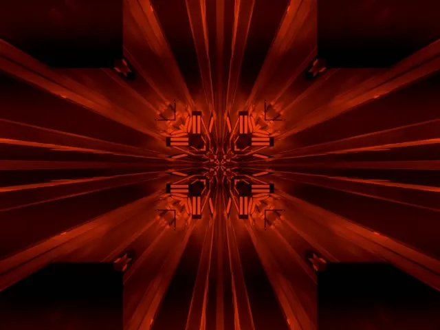 Vj loop Neon Tunel Gorri Fraktal Kaleidoskopo Eztanda 4:3 Klasikoa 60fps Pantaila-babeslea