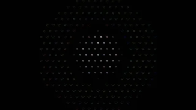 Floating Hearts Animation on Black Background