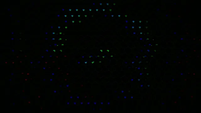 Floating neon hearts 4K UHD widescreen motion background loop