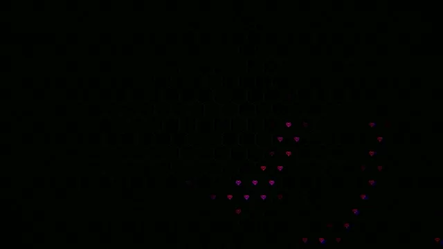 Floating Pink Hearts Animation on Black Background