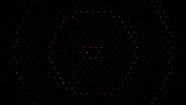 Floating Pink Hearts on Black Background 4K