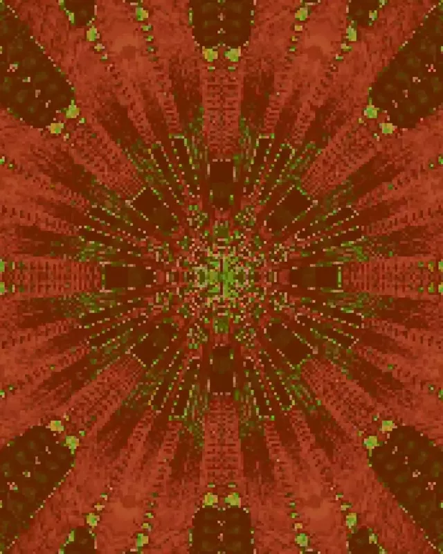 Fraktal Kaleidoskopo Leherketa Neon Tunel VJLoops 4:5 Instagram 60fps Pantaila-babeslea