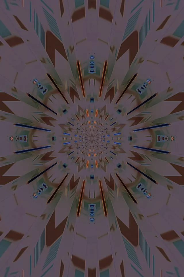 Fractal Kaleidoscope Neon Tunnel 2:3 Portrait 60fps VJ Loop Screensaver