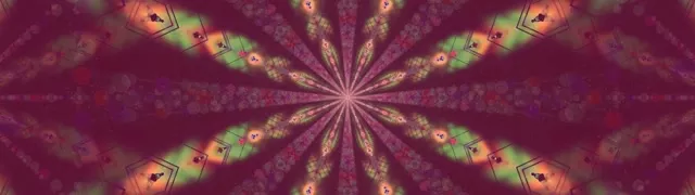 Túnel Neón Caleidoscopio Fractal 32:9 Super Ultraancho 60fps Protector de Pantalla VJ Loop