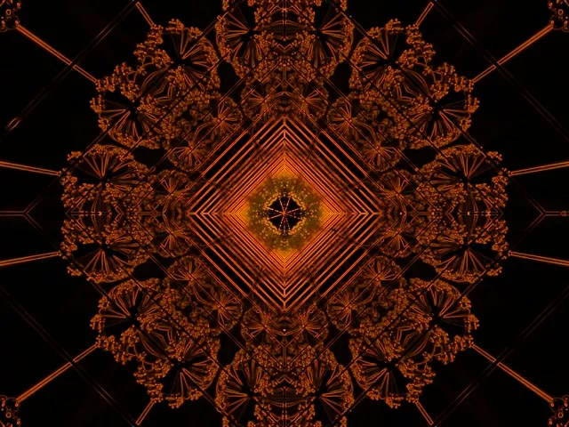 Fractal Caleidoscop Twneli Neon 4:3 Clasurol 60fps Sgrinlun Vj Loop