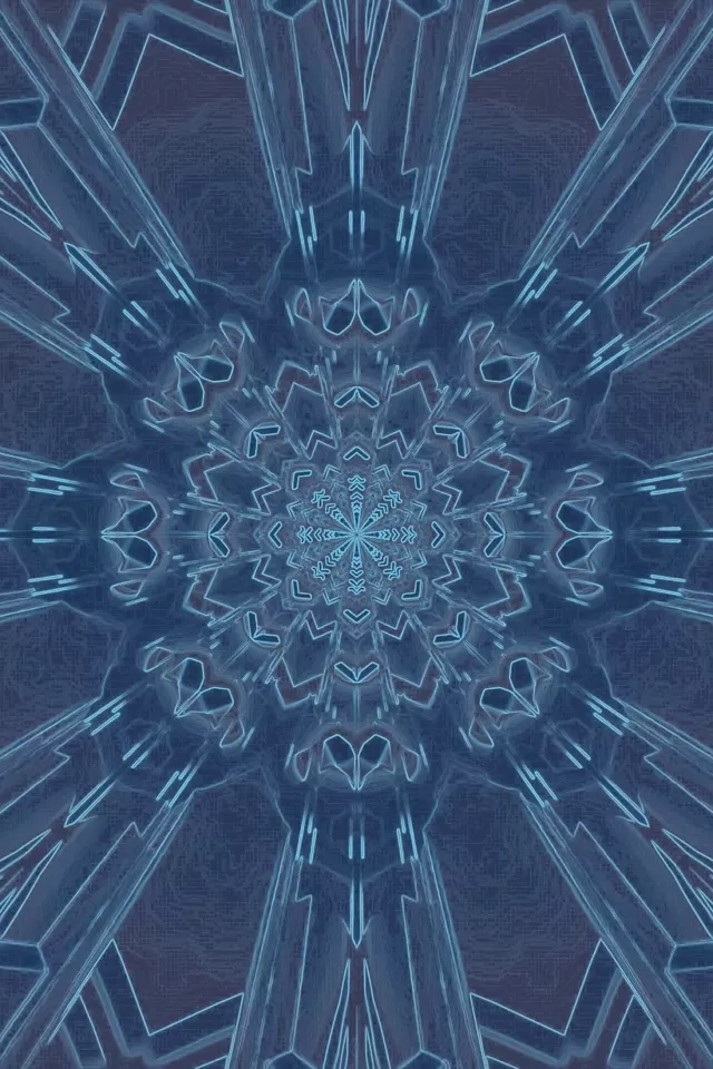 फ्रैक्टल कैलिडोस्कोप नियॉन टनल | 9:16 स्क्रीनसेवर | 60fps VJLoops