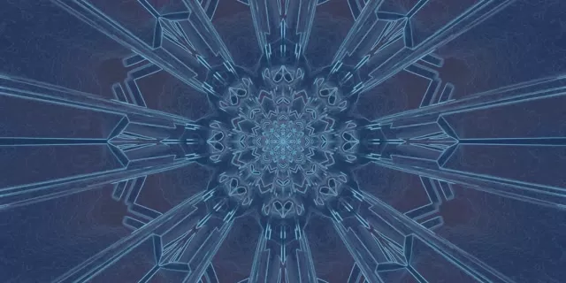 Fractal Kaleidoscope Neon Tunnel VJLoops 2:1 Univisium 60fps Screensaver