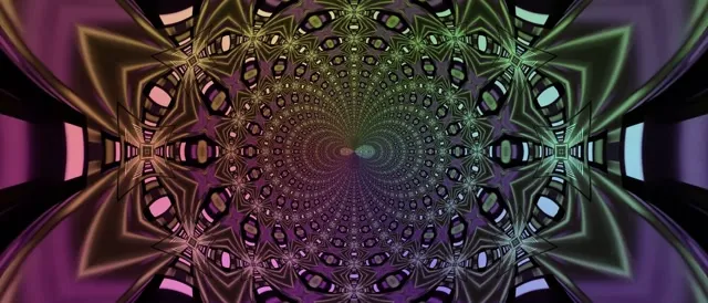 Neon Tunnel Fractal Kaleidoscope Vj Loop 21:9 Ultrawide 60fps Screensaver
