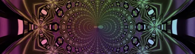 Túnel de Neó Fractal Caleidoscopi 32:9 Ultrawide 60fps Protector de Pantalla VJ Loop