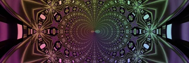 VJ Loop Túnel de Neó Fractal Caleidoscopi 3:1 Triple Ample 60fps Protector de Pantalla