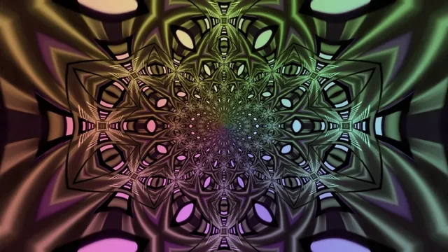 Fractal Neon Tunnel Screensaver 4K UHD 60fps screensaver pc VJ Loop