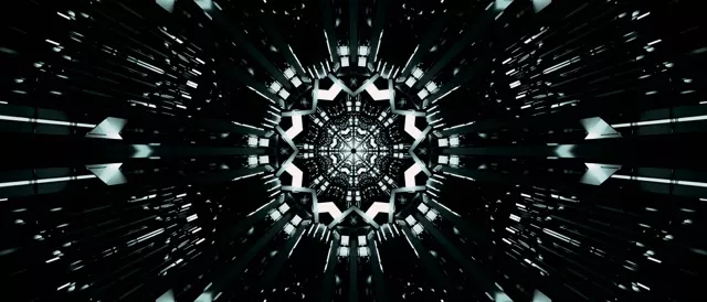 Neon Tunnel Fractal Star Burst VJ Loop 21:9 Ultrawide 60fps Screensaver